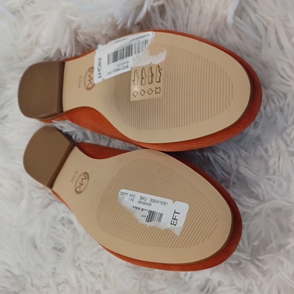 Michael Kors Tiffanie Slip-on Loafer Mule Flats Terracotta Suede NEW - Picture 14 of 16